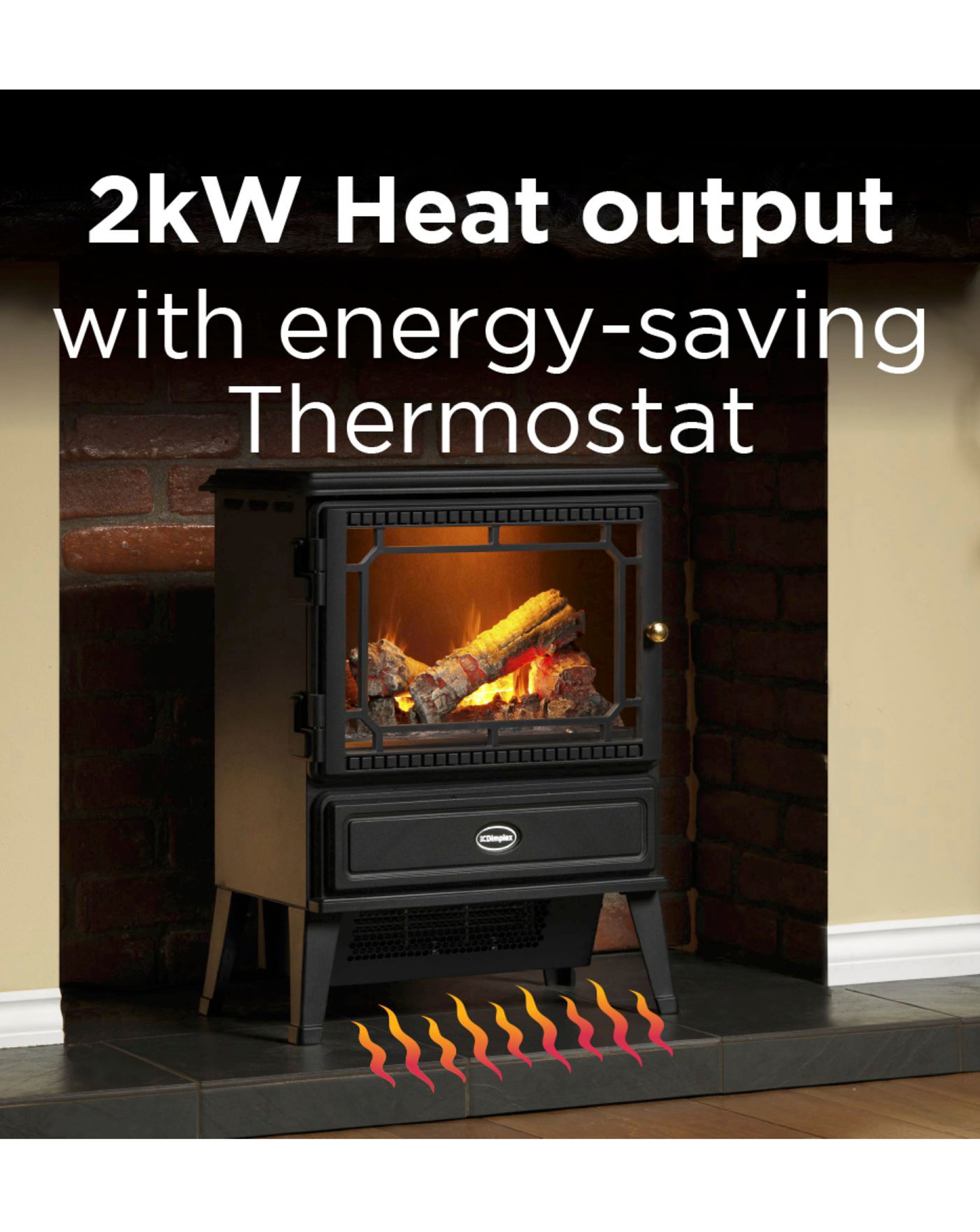 Dimplex OKM20 Oakmead White Electric Stove Fire Suite | JD Williams