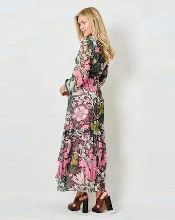 Hope & Ivy Rosehip William Morris Society Maxi Dress
