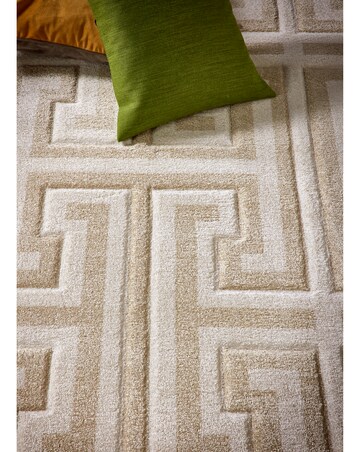 Greek Key Textured Rug