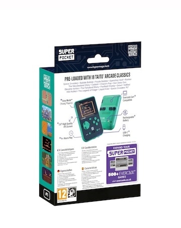 Hyper Mega Tech Taito Edition Super Pocket Retro Handheld Gaming Console