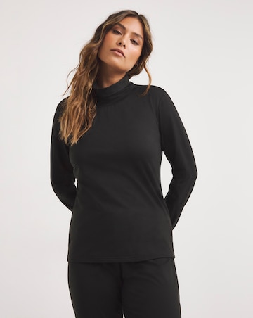 Super Soft Brushed Thermal Roll Neck Top