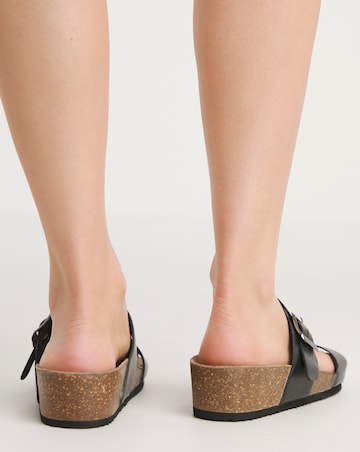 Lima Leather Buckle Footbed Mule - Extra Wide Fit (EEE)