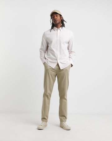 Long Sleeve Stripe Oxford Shirt Regular