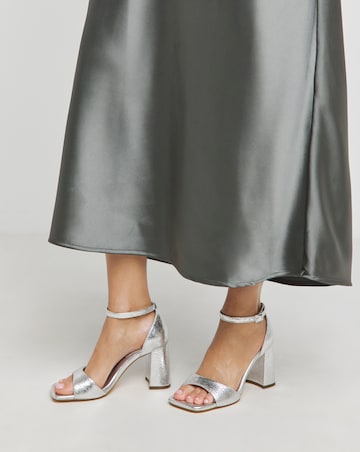 London Barely There Block Heel Sandals - Wide Fit (E)