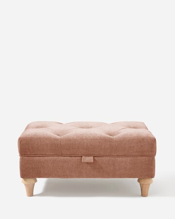 Julipa Colston Chenille Buttoned Storage Footstool