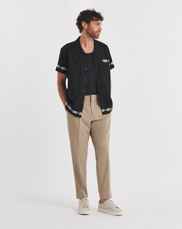 Folio Embroidered Linen Mix Shirt