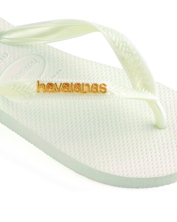 Havaianas Metallic Logo Toe Post Flip Flop Sandals