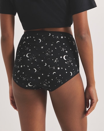 Pretty Secrets (7 Pack) Cotton Full Fit Knickers Grey Stars