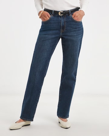 Mid Blue Authentic Straight Leg Jeans