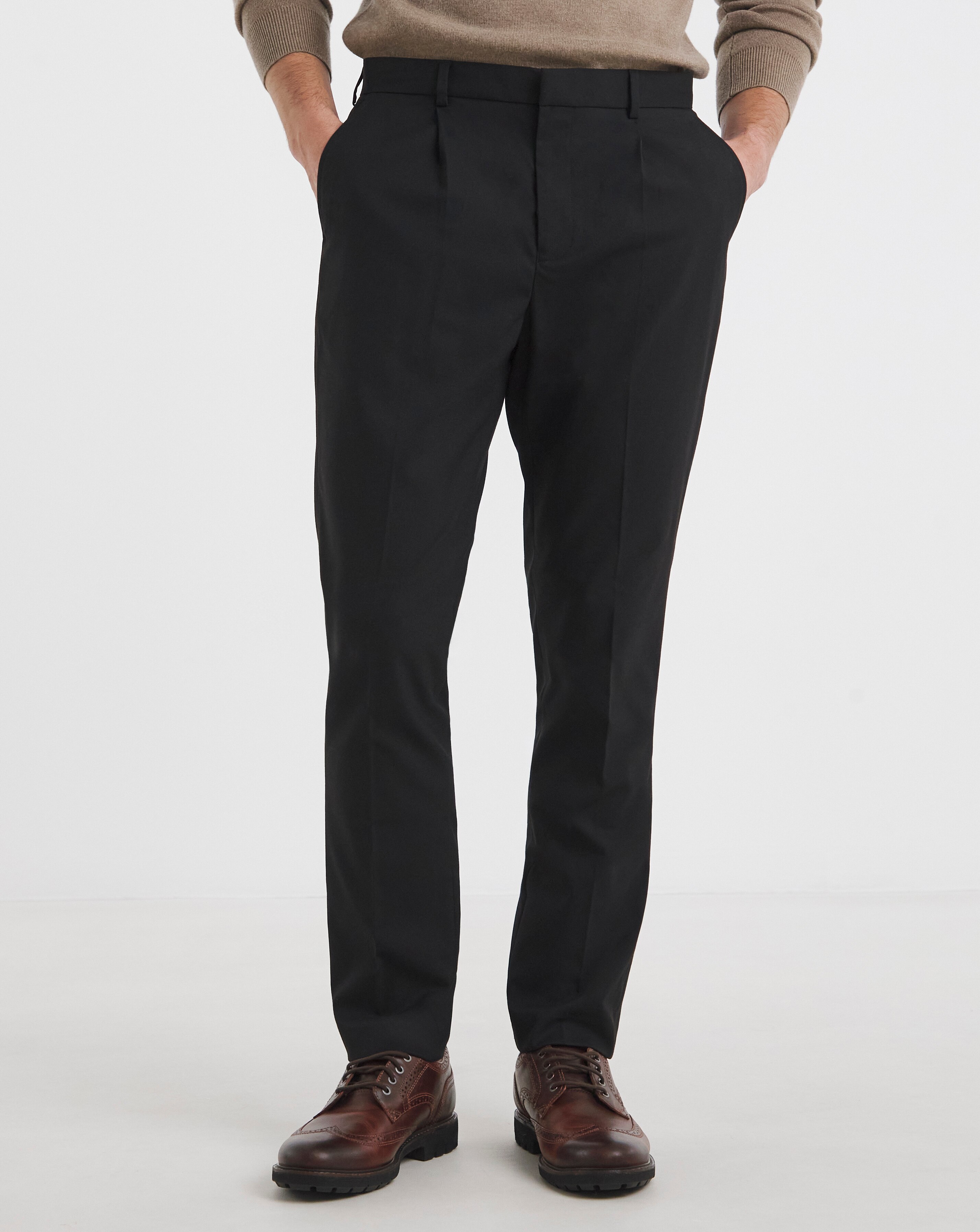 Tapered Pleat Front Trouser