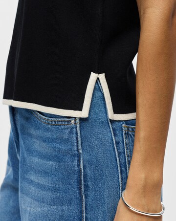 OBJECT Black V-Neck Knit Top