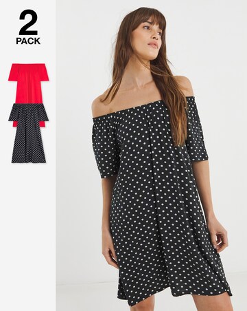 2 Pack Bardot Swing Dresses