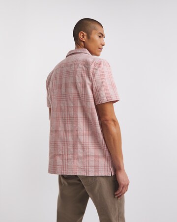 Short Sleeve Seersucker Check Shirt