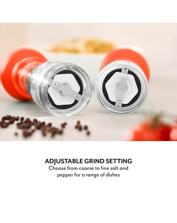 Sur La Table 2 Piece Salt & Pepper Mill Set Orange