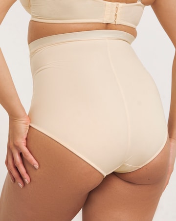 MAGISCULPT Firm Tummy Control Lace And Mesh Waist Nipper Brief - Blush