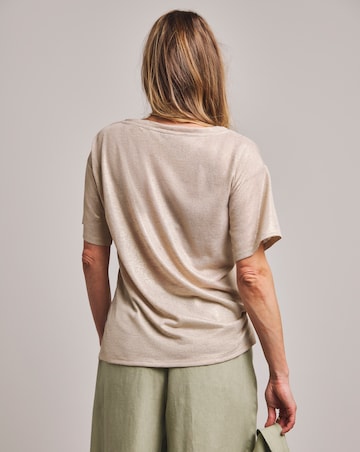 Anthology V Neck Foiled Short Sleeve T-shirt