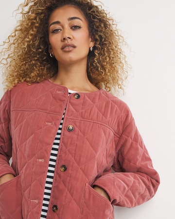 Pink Washed Quilted Jacket
