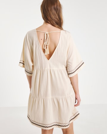 Beach to Beach Cotton Ric Rac Mini Beach Dress