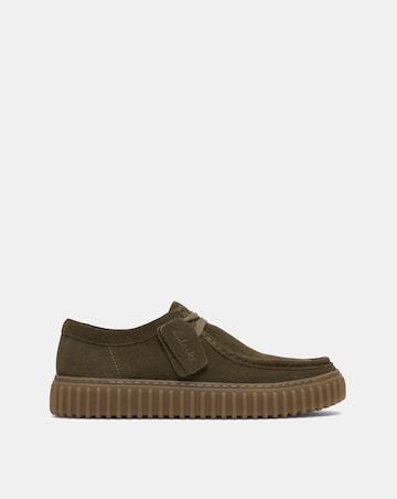 Clarks Torhill Lo Shoes - Olive