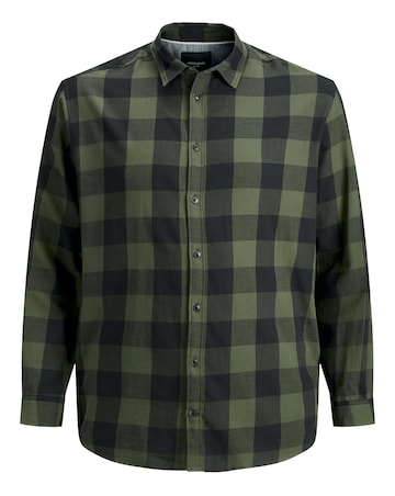 Jack & Jones Gingham Check Shirt - Green/Black