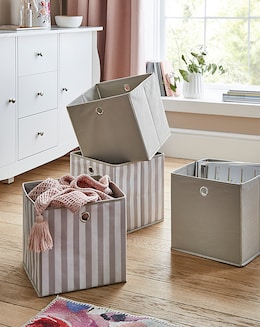 Julipa Striped Set of 4 Storage Cubes