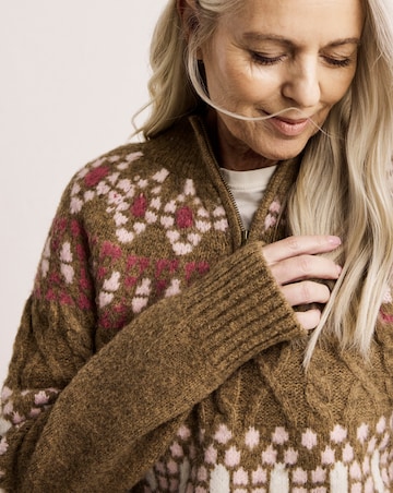 Julipa Fairisle Half Zip Jumper
