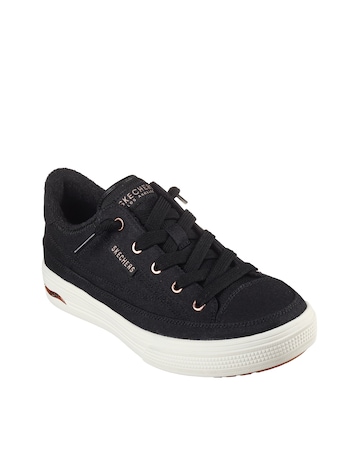 Skechers Black Arch Fit Arcade Canvas Fashion Trainer