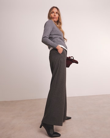 Anthology Brushed Wide Leg Trousers with Stretch