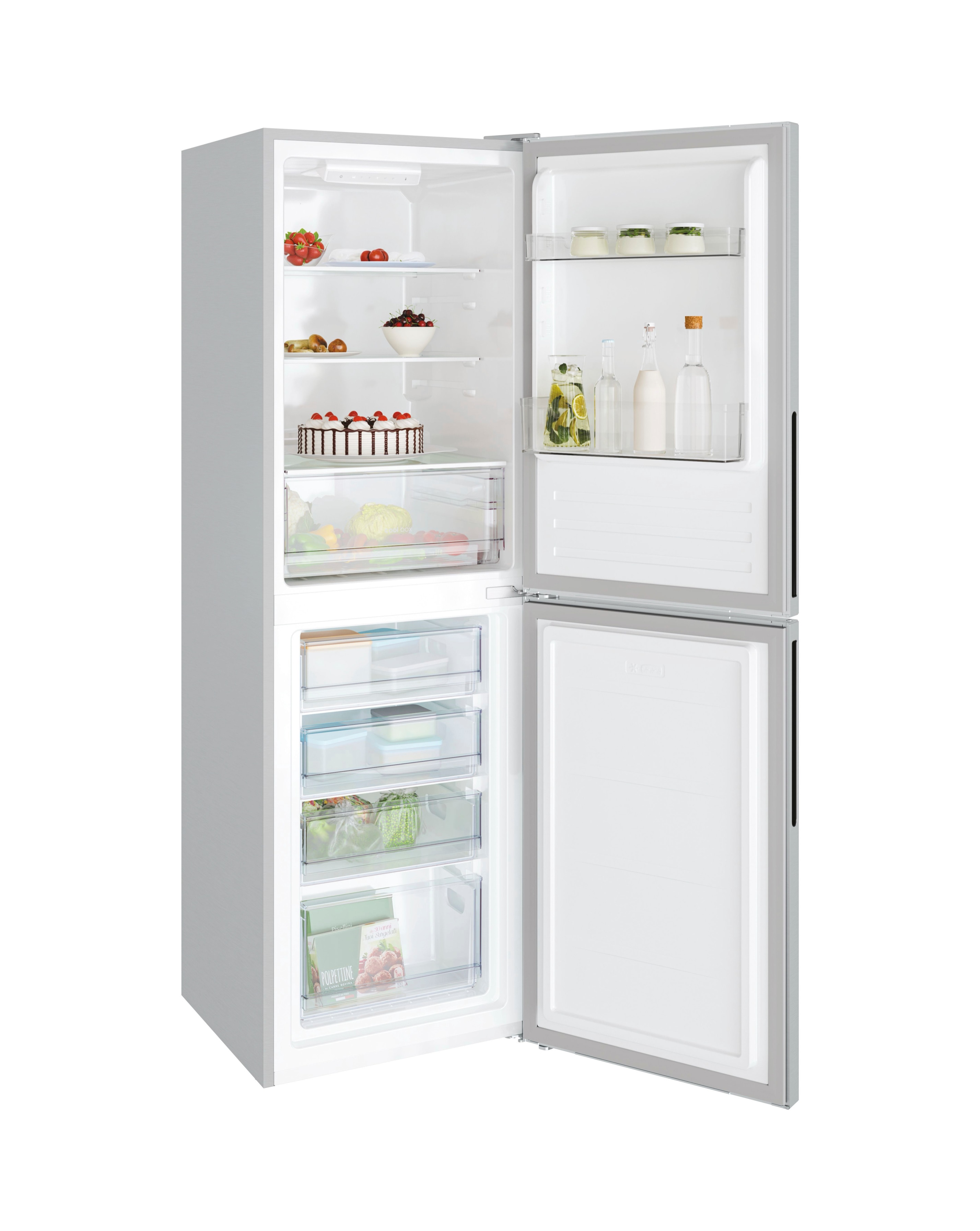 Candy CCT3L517ESK-1 176cm High 50/50 Fridge Freezer Silver +