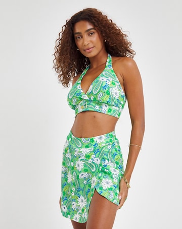 Joe Browns Paisley Print Swim Skirt Green Multi