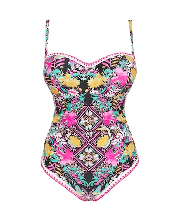 Figleaves Frida Underwired Bandeau Swimsuit Longer Length