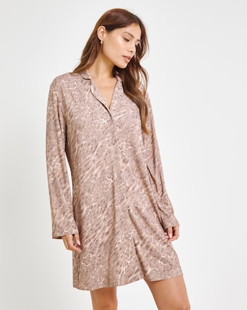 Soft Viscose Blend Nightie Leopard