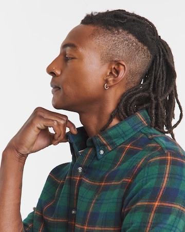 Timberland Mid-Weight Flannel Check Shirt - Green