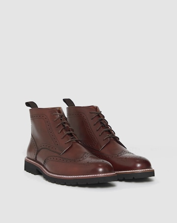 Smart Brogue Lace Up Boot Wide Fit