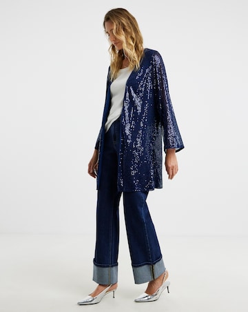 Sequin Longline Cardigan