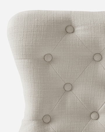 Mabel Button Back Fabric Pair of Dining Chairs