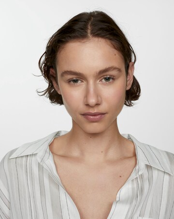 Mango Stripe Collar Blouse