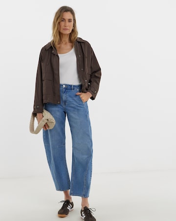 Chocolate Hooded Tech Rain Jacket