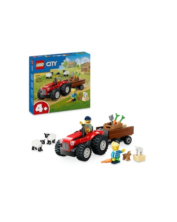 LEGO City Red Farm Tractor with Trailer & Sheep Toys 60461