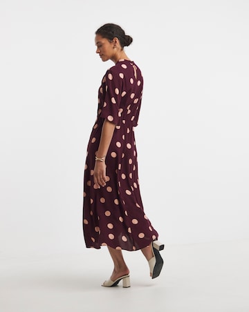 High Neck Half Sleeve Tea Dress