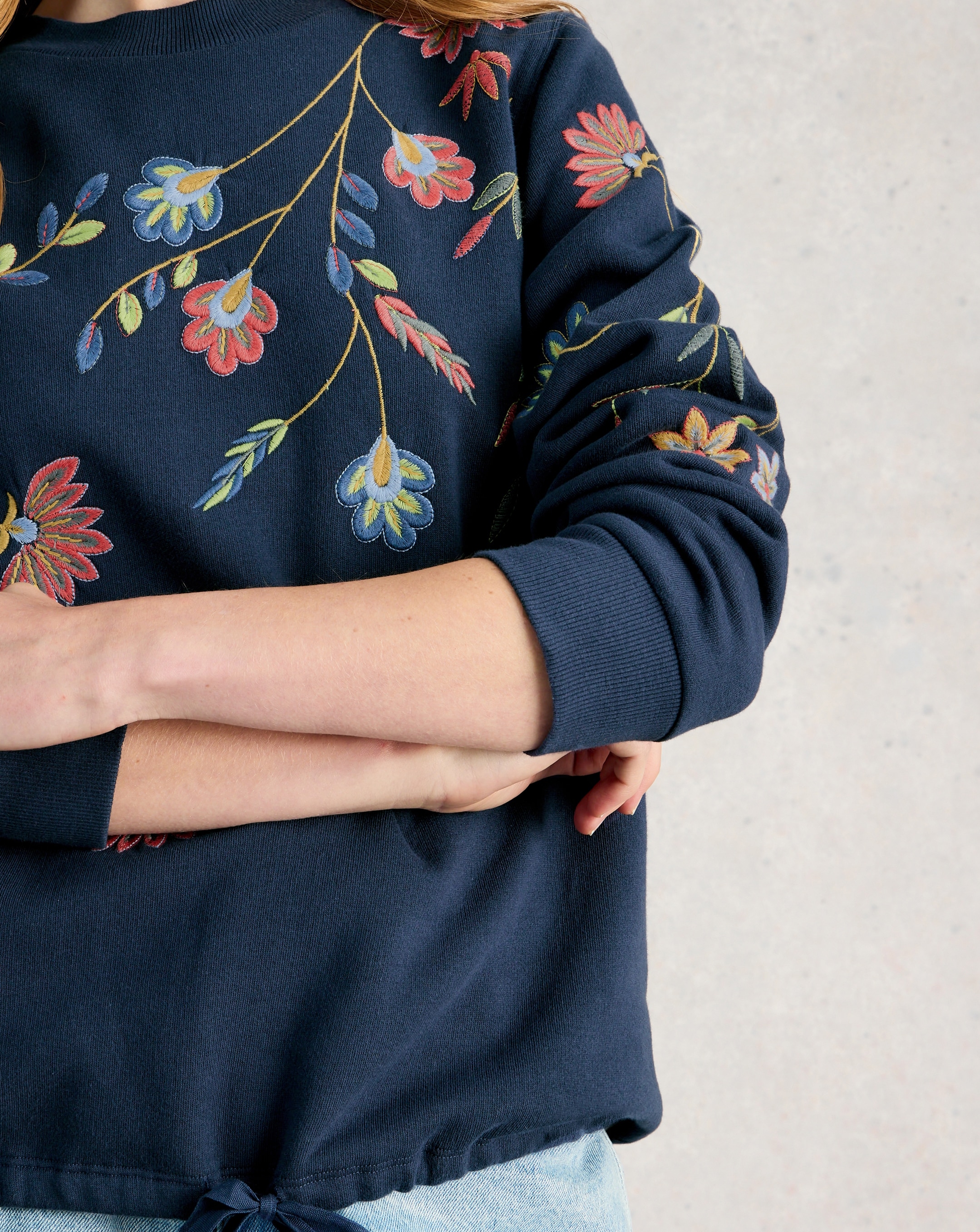 White Stuff Floral Embroidered Sweat | JD Williams