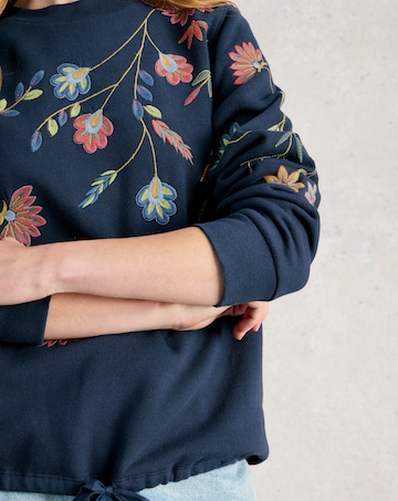White Stuff Floral Embroidered Sweat