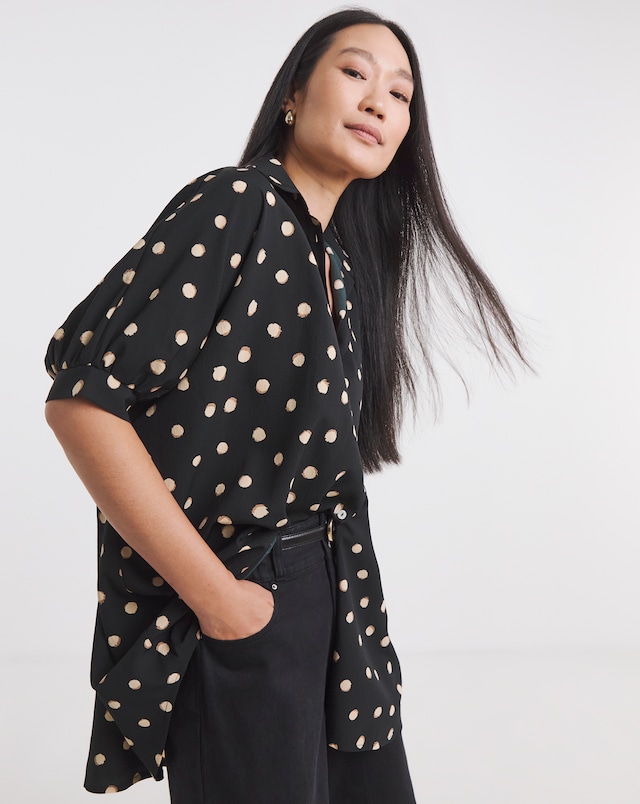 Printed Oversized Blouse