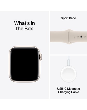 Apple Watch SE GPS 40mm Starlight Aluminium Case with Starlight Sport Band - M/L