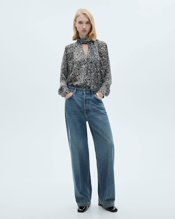 Mango Leopard Print Blouse