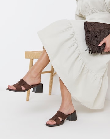 Raye Low Block Heel Woven Mules - Extra Wide Fit (EEE)