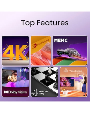 Hisense 55in 55A6KTUK Smart 4K UHD HDR TV with VDTS Virtual:X & Freeview Play