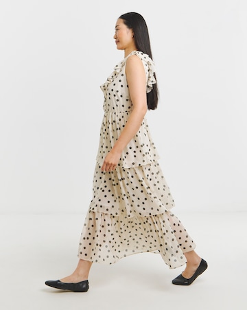 Frill Tiered Chiffon Dress