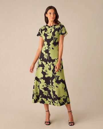 Ro&Zo Shadow Floral Harper Midi Dress