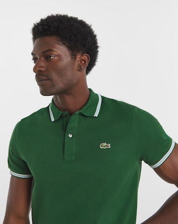 Lacoste Short Sleeve Tipped Polo - Dark Green